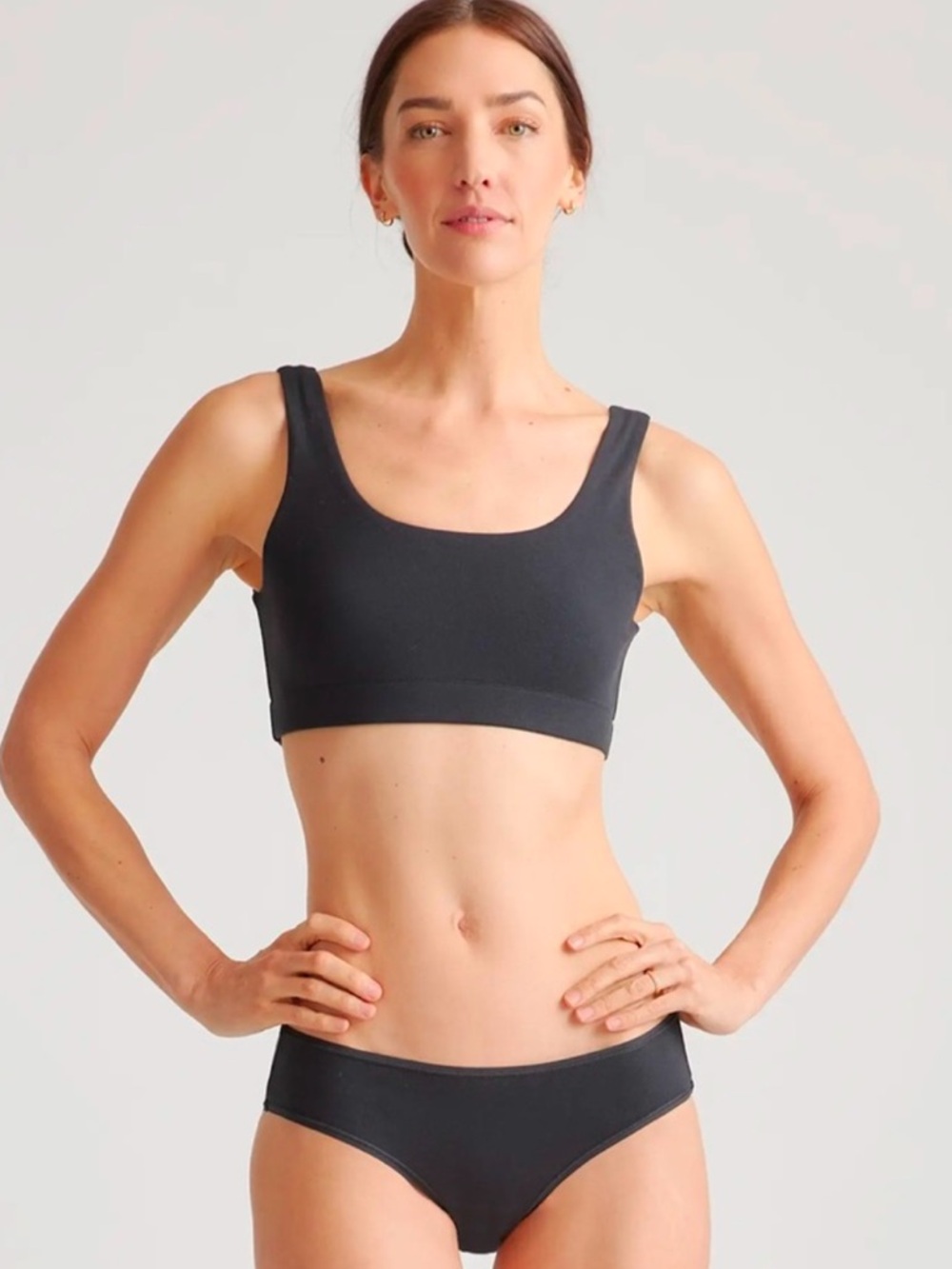 Quince Organic Cotton Scoop Bra (2 Pack) Sz S NWOT